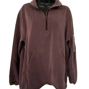lululemon athletica Women's Half-Zip Sweatshirt - Rich Plum Softstreme Long L